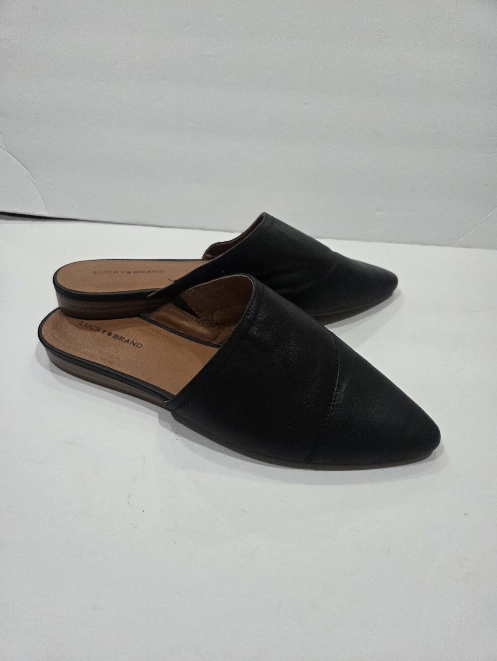 New Whithout Tag Lucky Brand Black Pointed-Toe Slip-On Mule Sz 11M